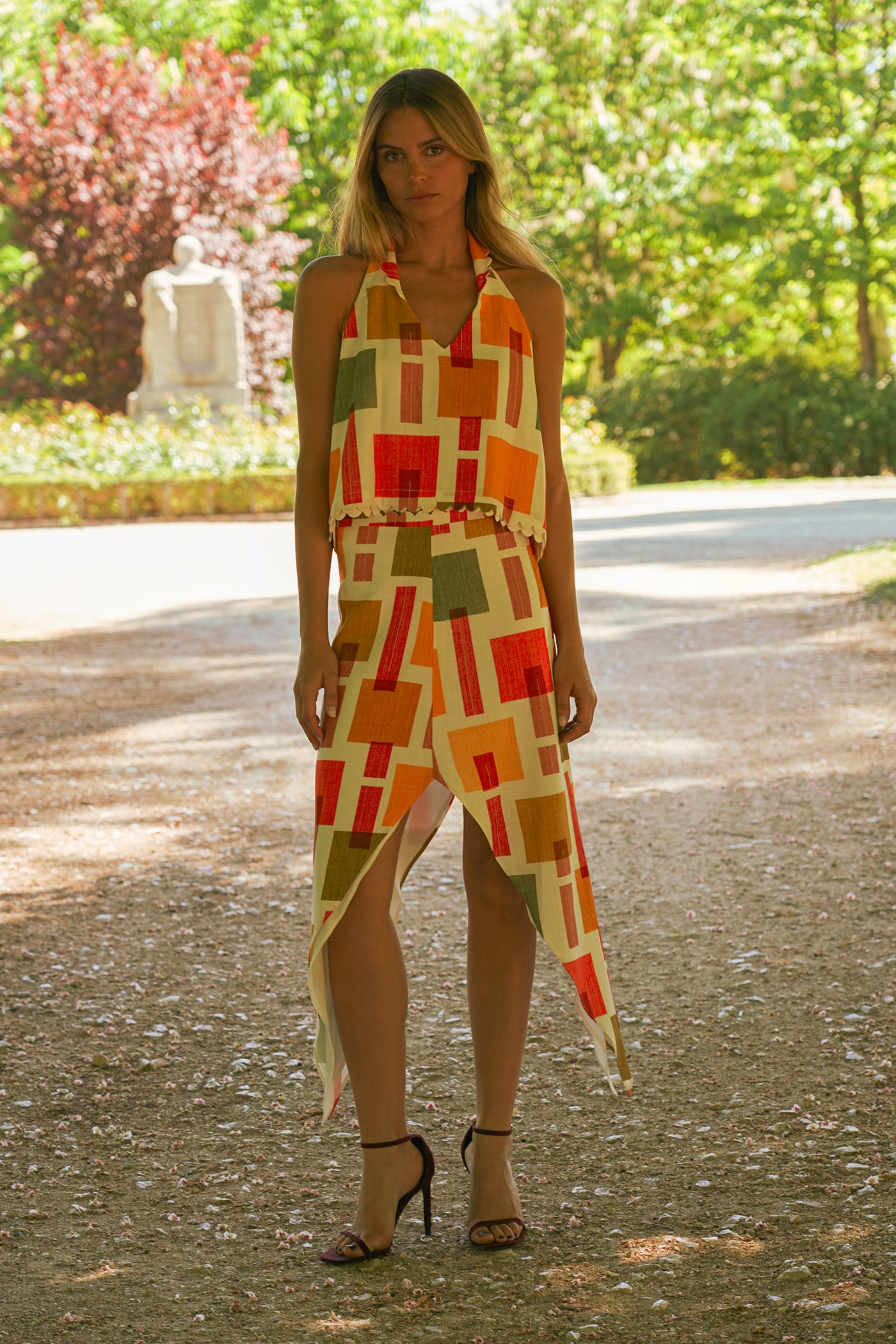 Falda Sweetness | Cuadros/Blanco