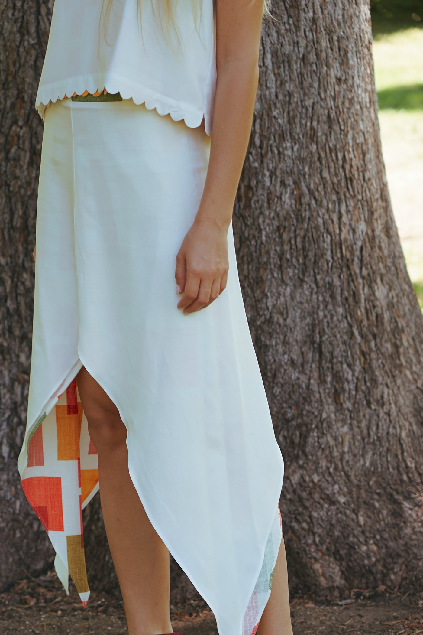 Falda Sweetness | Cuadros/Blanco