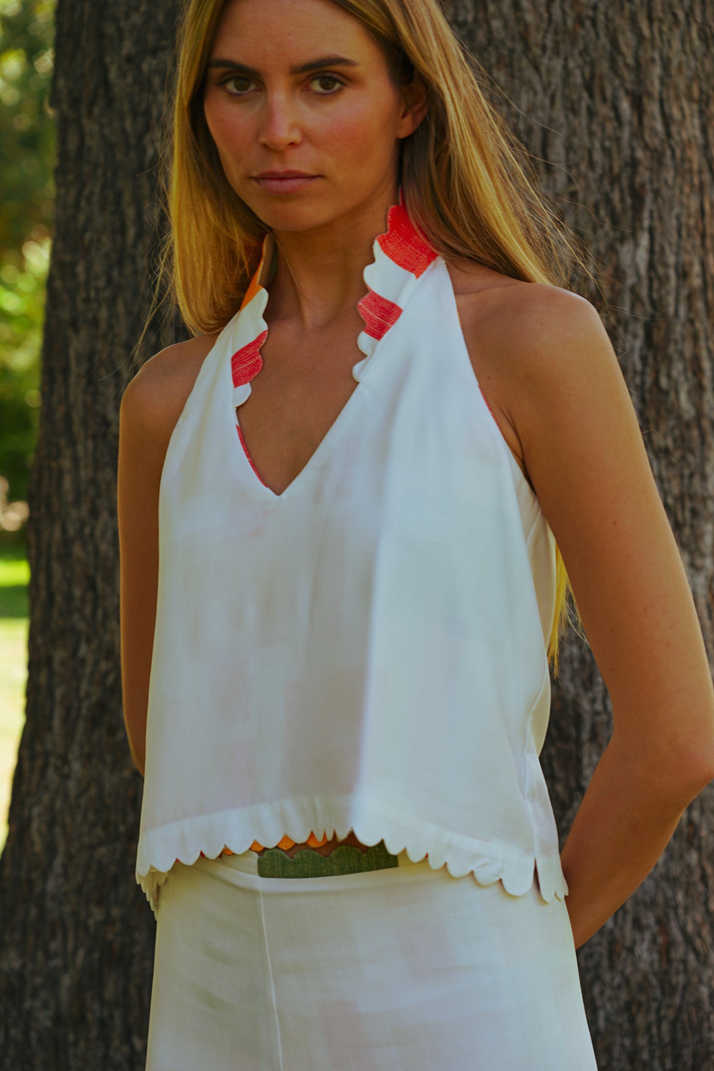 Falda Sweetness | Cuadros/Blanco
