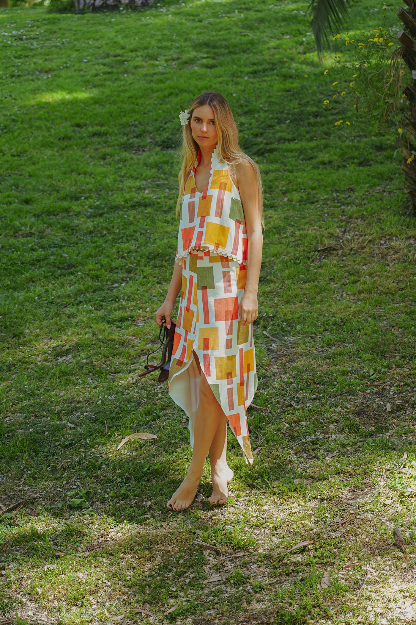 Falda Sweetness | Cuadros/Blanco