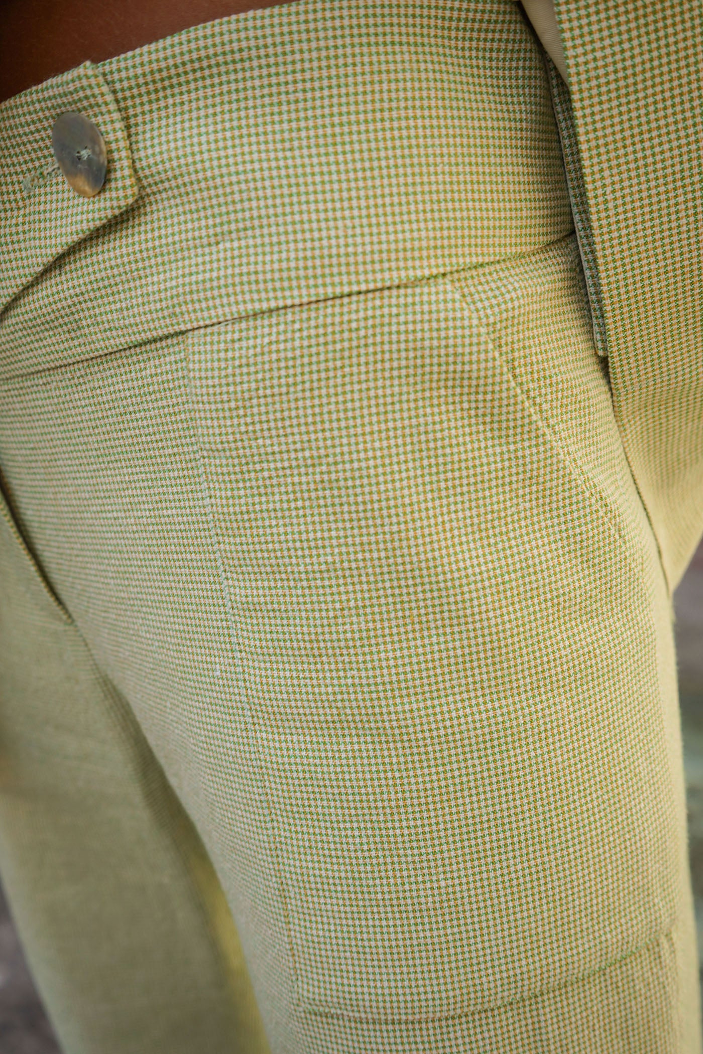 Pantalón Office MontBlanc | Baby Green Quadrate